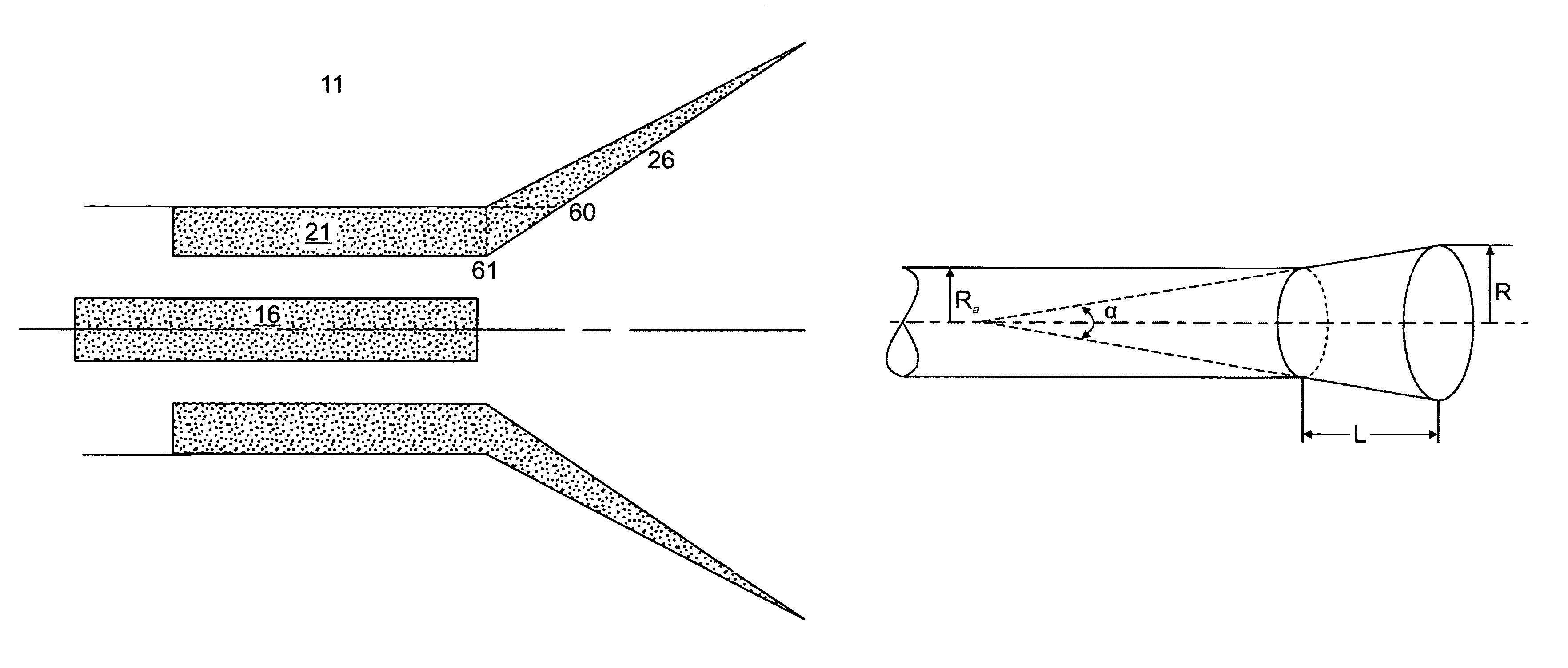 Magnetron device with mode converter and related methods