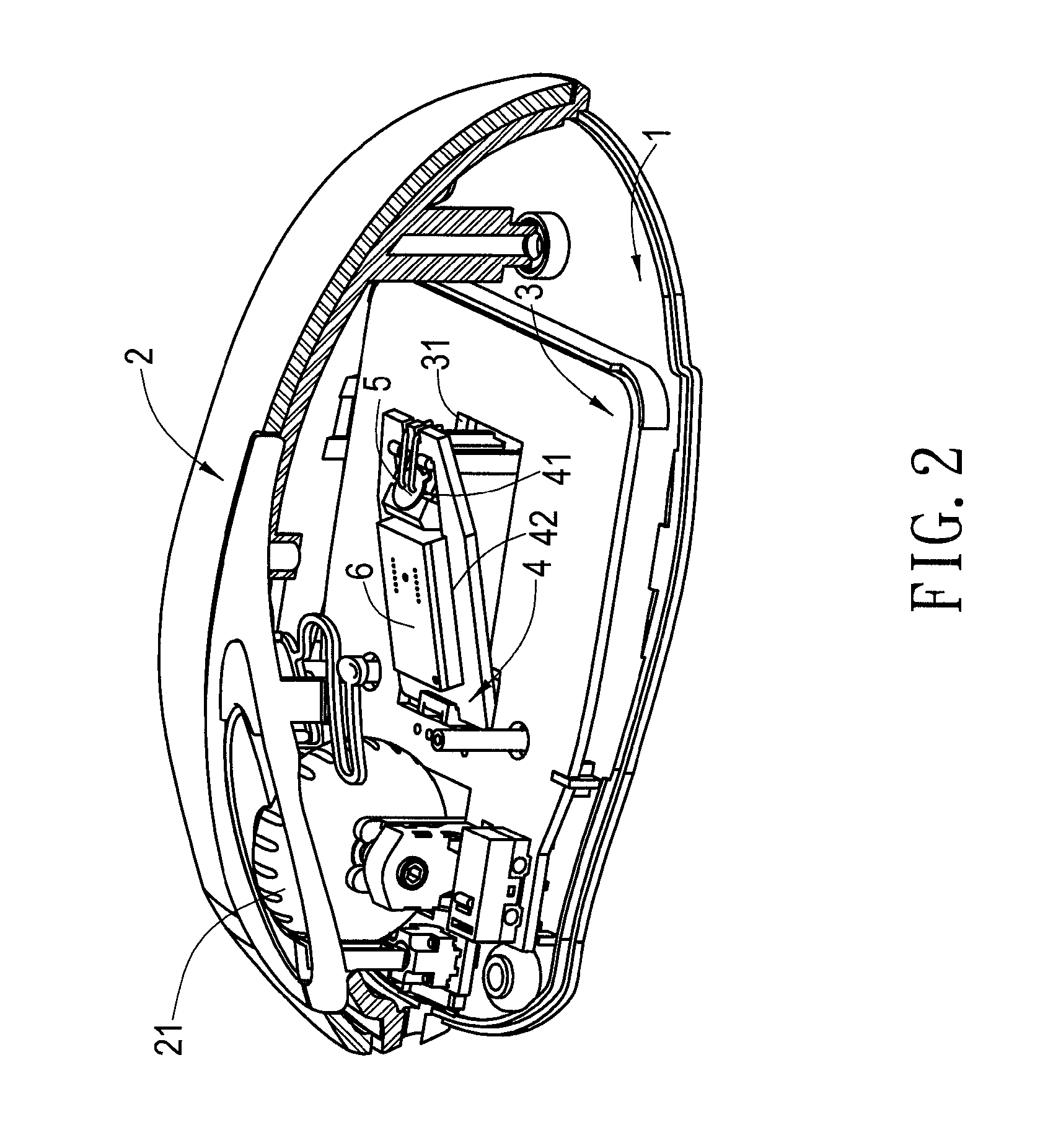 Optical mouse having an optical structure capable of high sensibility