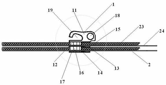 Single-lock-hole single-headed double-layer zipper