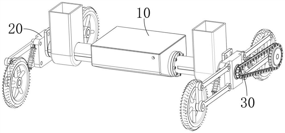 Free obstacle-crossing storage cargo handling tool and storage cargo handling method