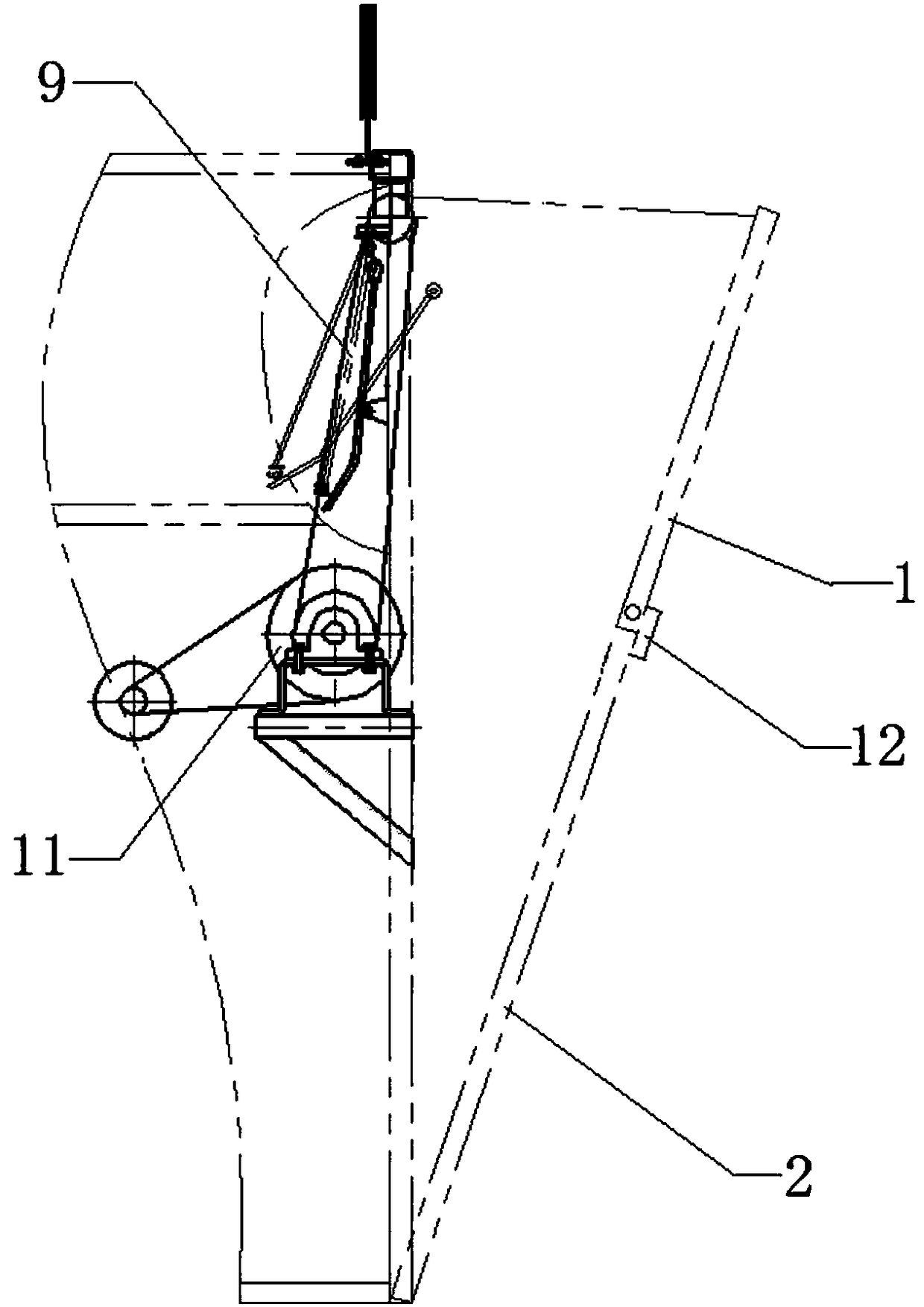 Two-level side door opening and closing mechanism of van vehicle