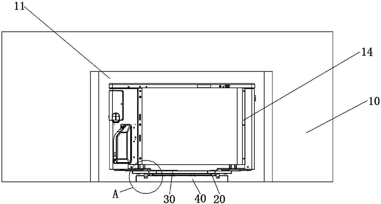 Air-conditioner external unit installation structure and installation method of air-conditioner external unit