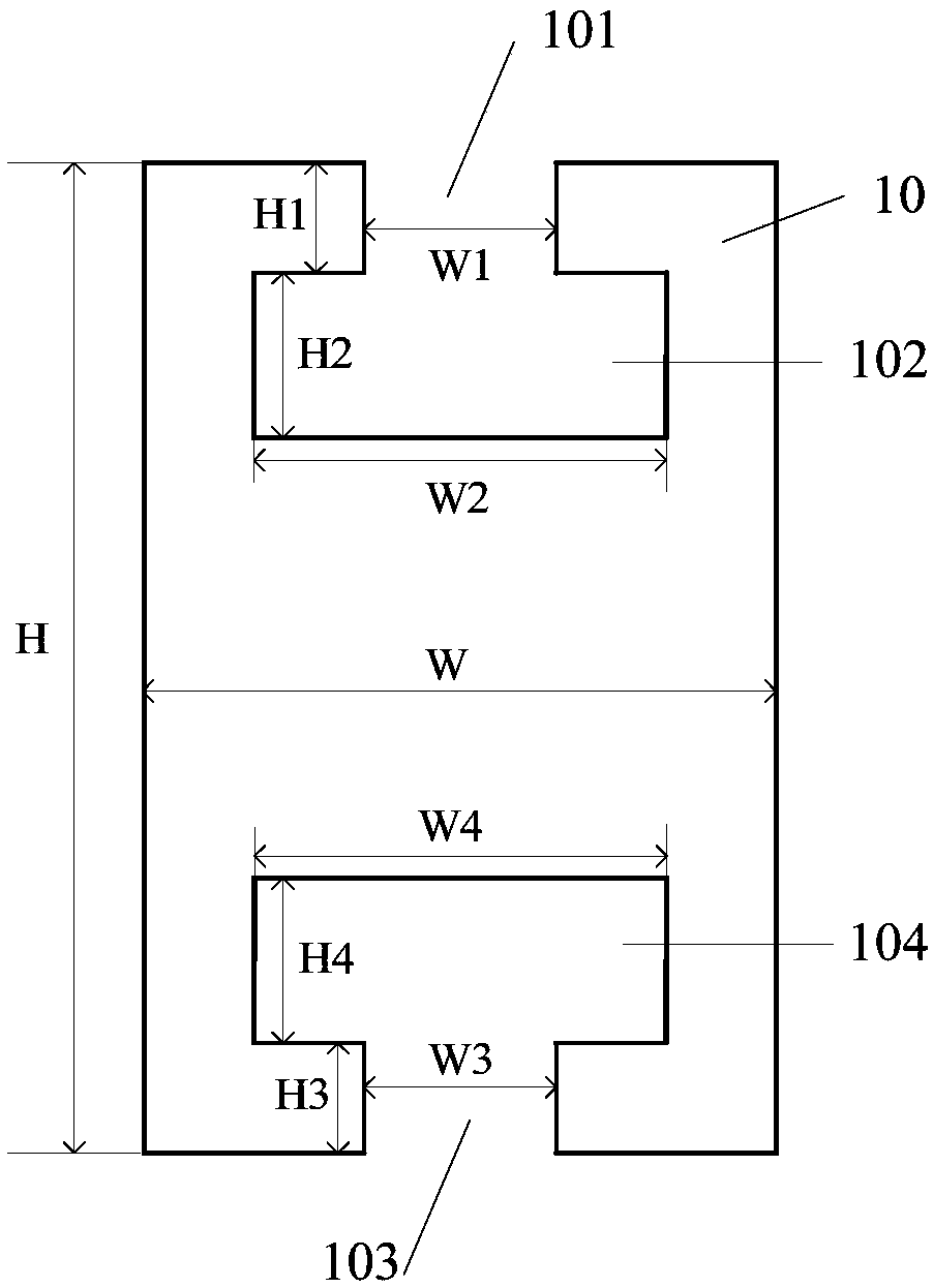 A patch antenna for measuring television interference, a television interference measuring device and method