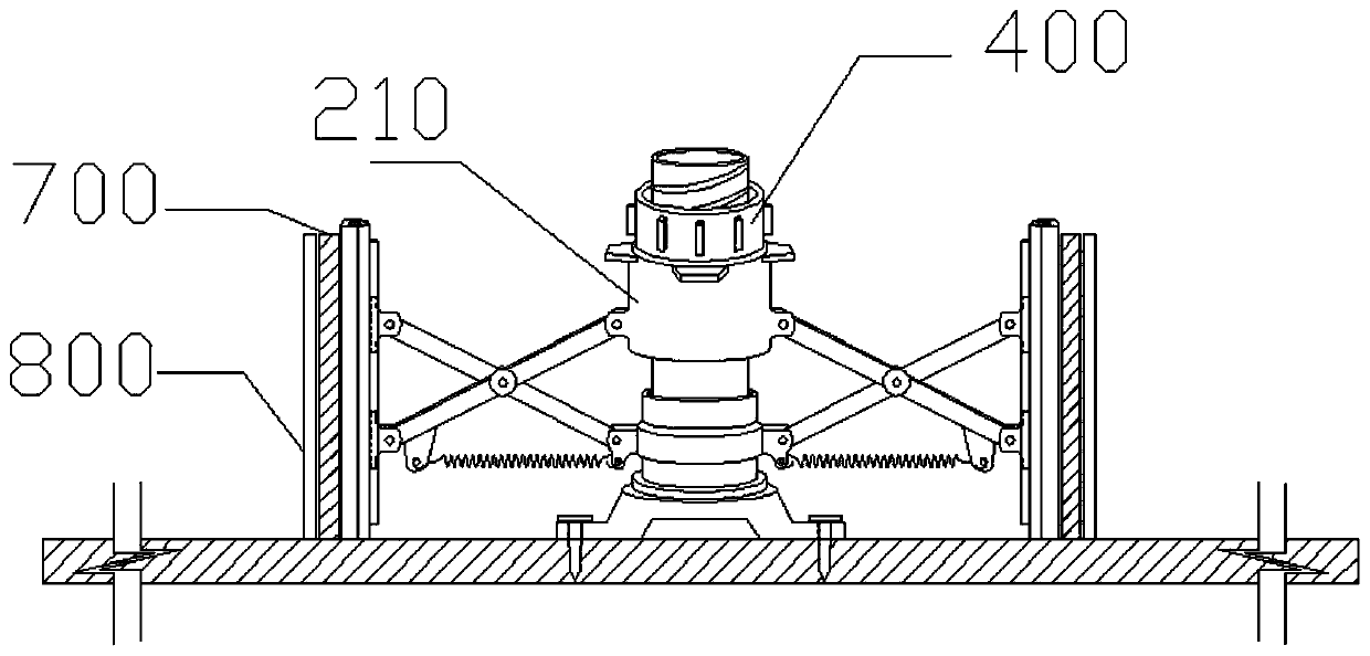 A multifunctional reserved hole formwork support device and formwork support method