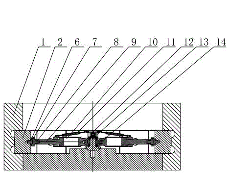 Ultrahigh pressure large-diameter anti-shear block loading, unloading and locking mechanism for simulator under deep ocean environment