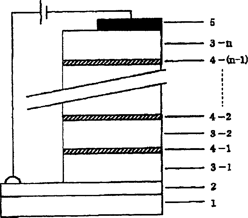 Method of producing laminated type organic electroluminescent element and display apparatus