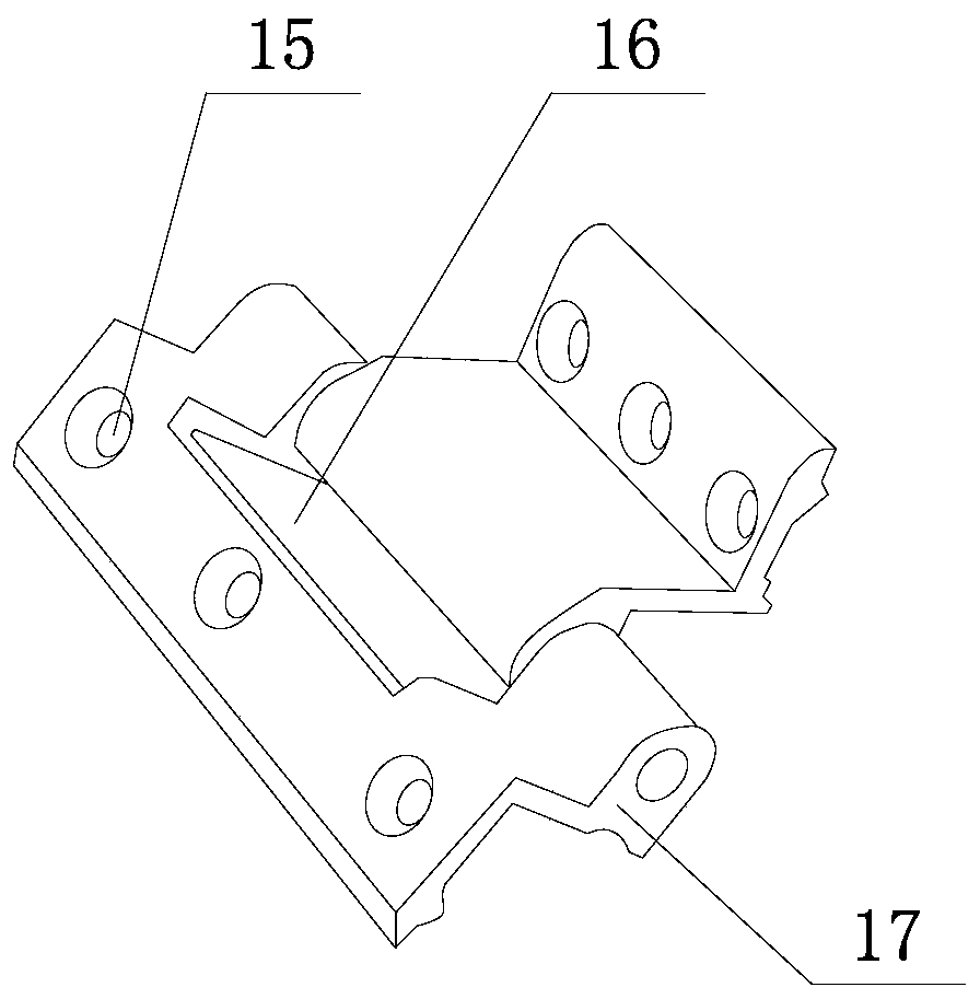 A three-wing hinge female hinge processing device