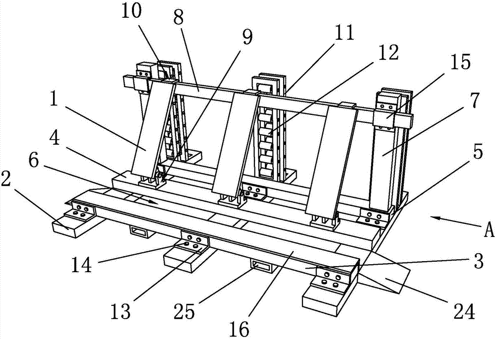 Conveyance frame for hollow glass transferring