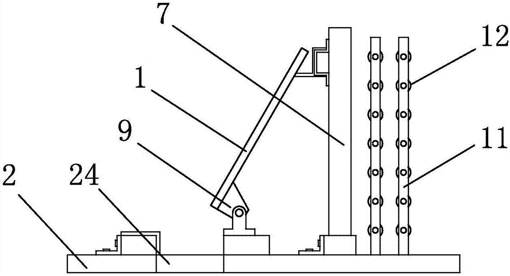Conveyance frame for hollow glass transferring