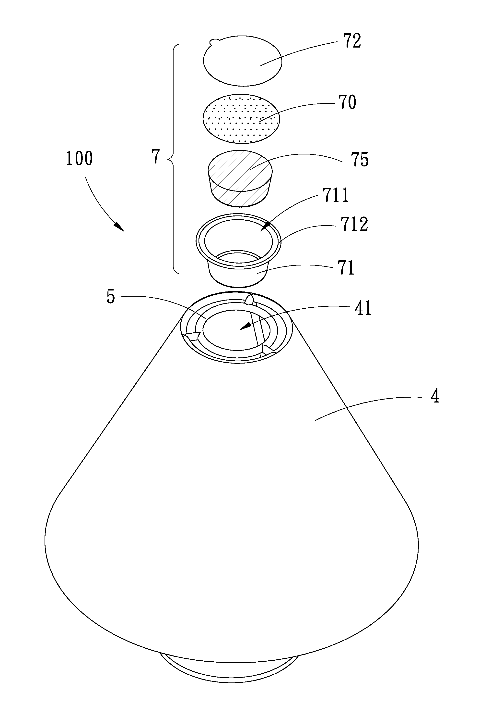 System having a lamp assembled with an aroma capsule that disperses scent