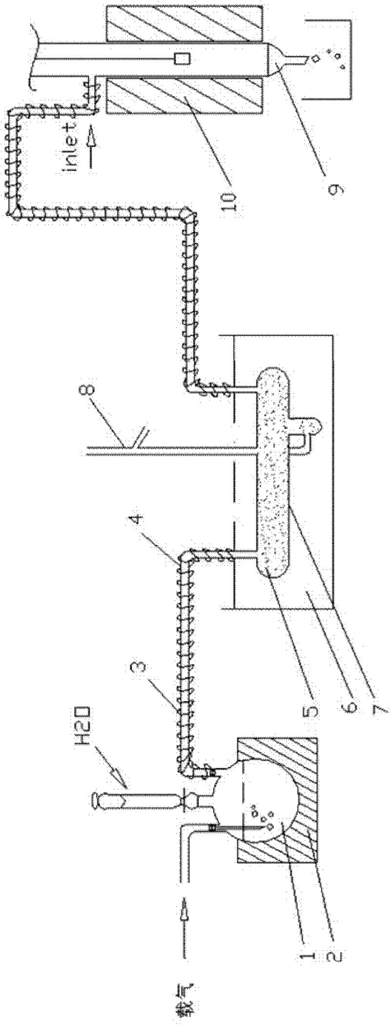Device for generating saturated steam with controllable steam pressure