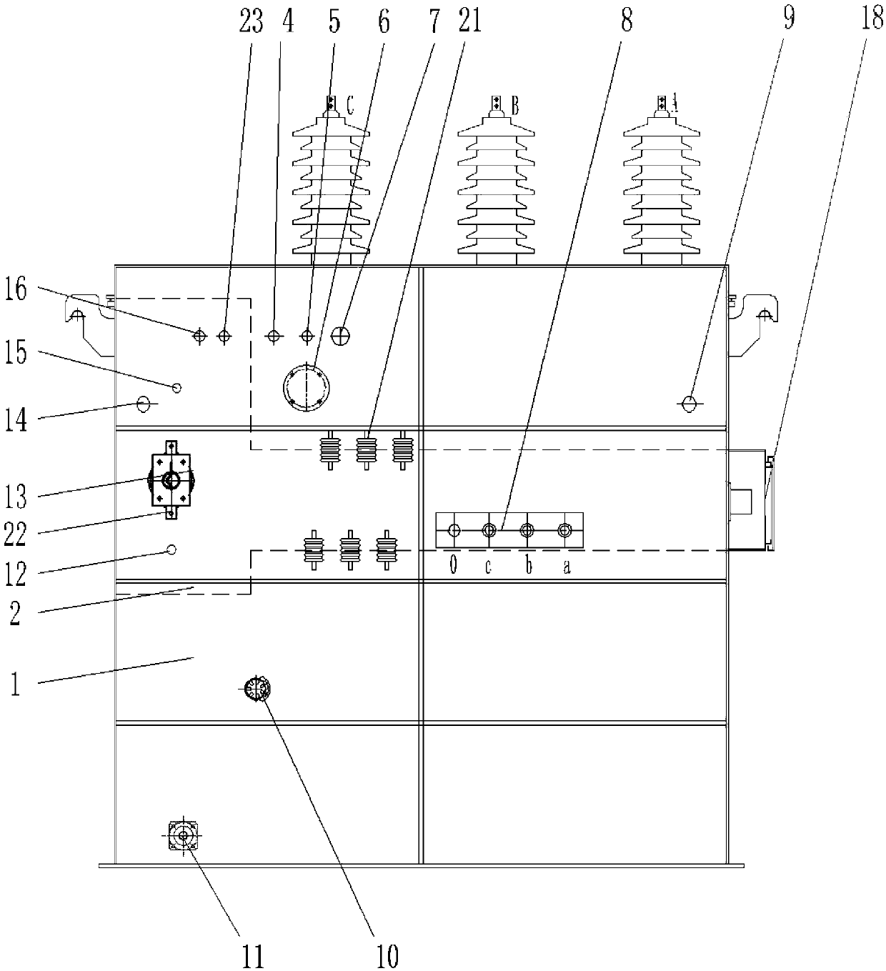 Remote operation sub-box combined transformer