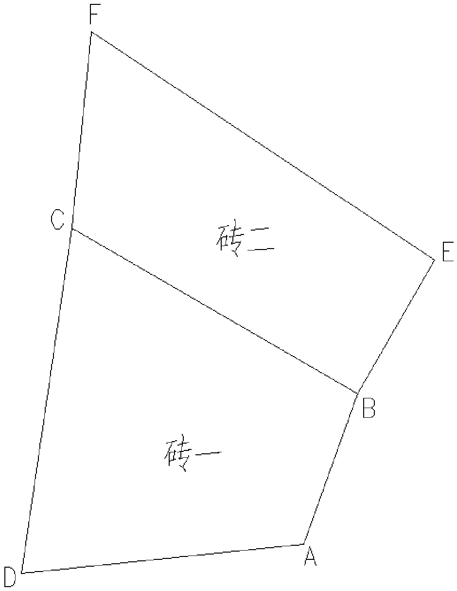 Automatic processing method for real estate mapping drawing
