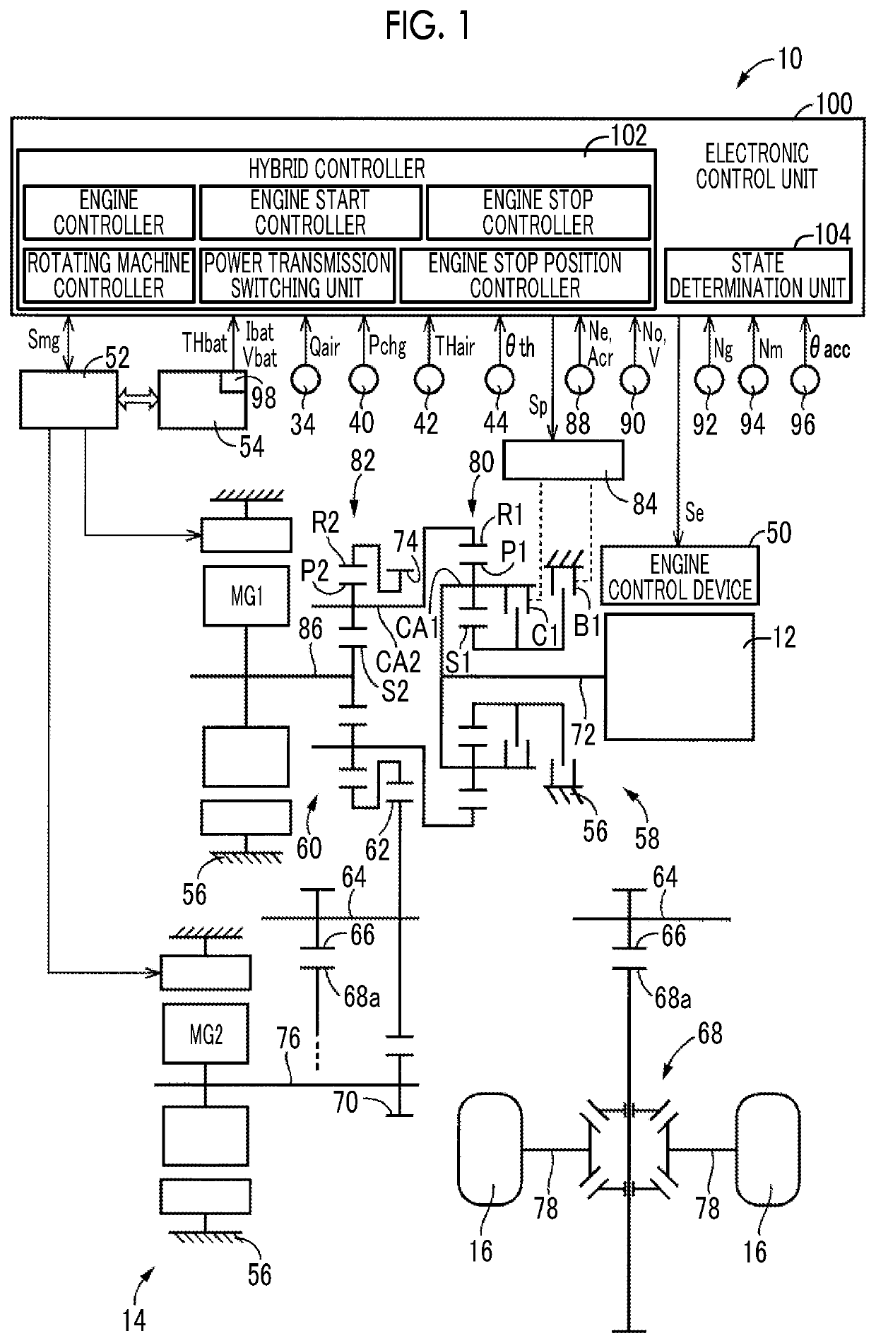 Control device for hybrid vehicle