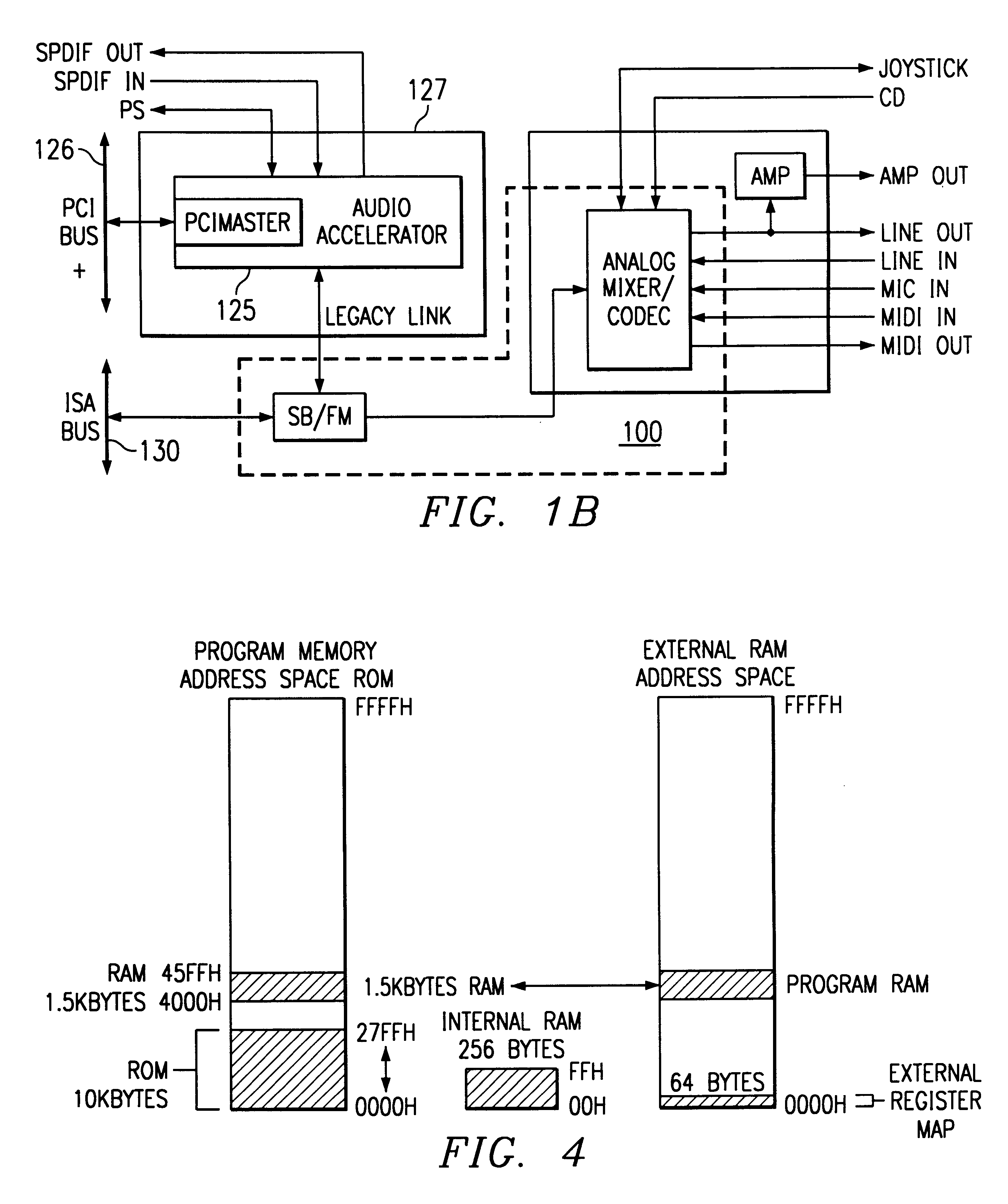 Single-chip audio system mixing circuitry and methods