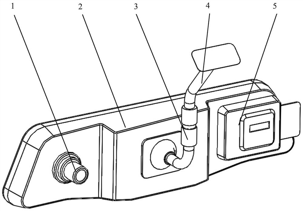 Rearview mirror provided with vehicle-mounted unit and automobile data recorder