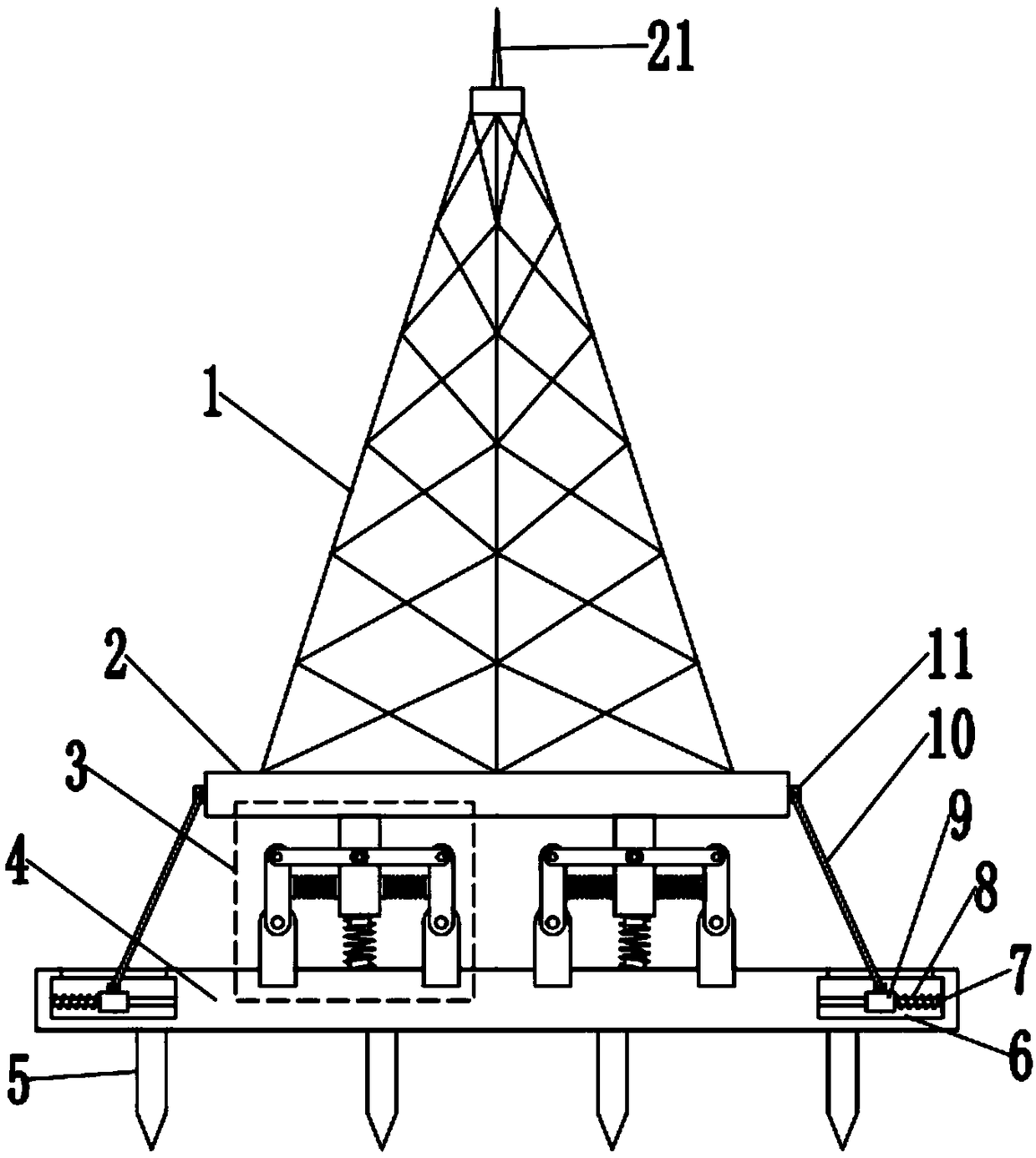 Anti-shock communication tower