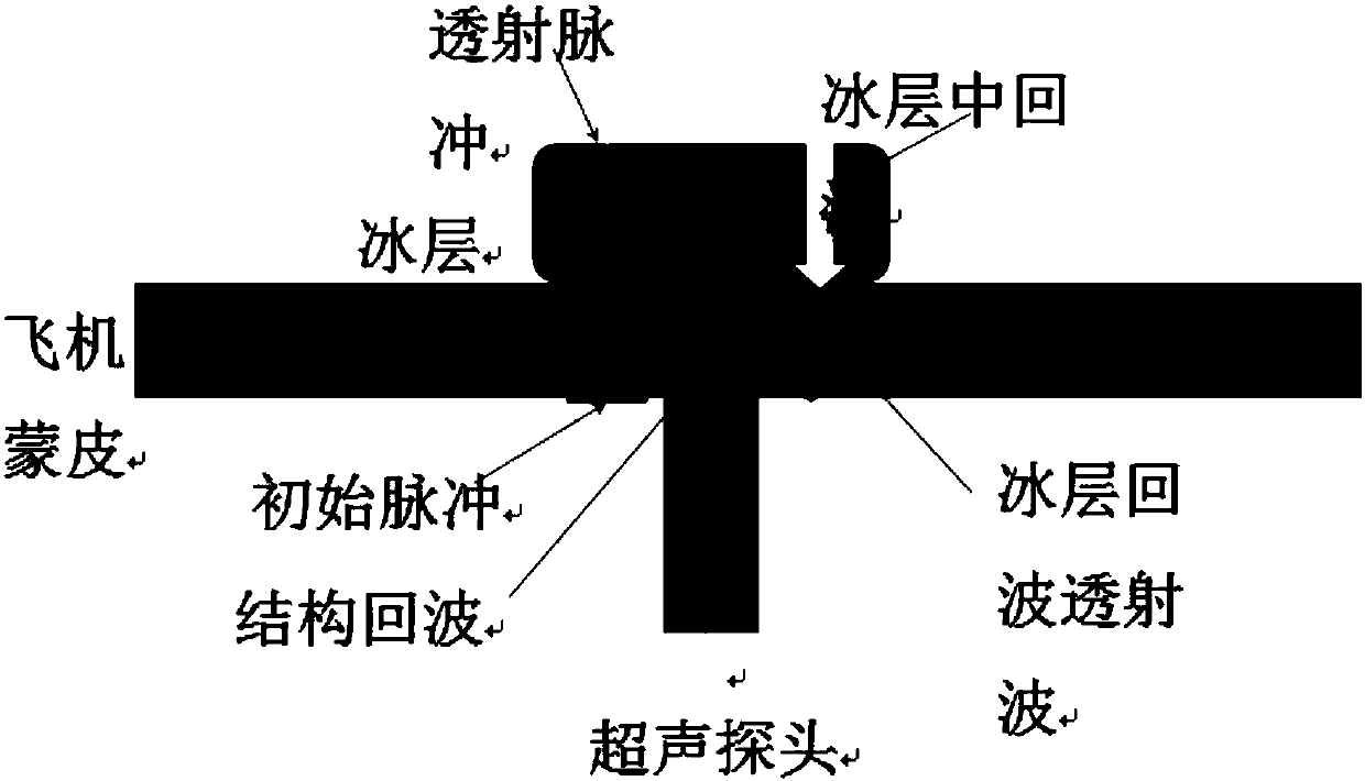 Echo ultrasonic ice thickness measuring device and ice thickness measuring method thereof