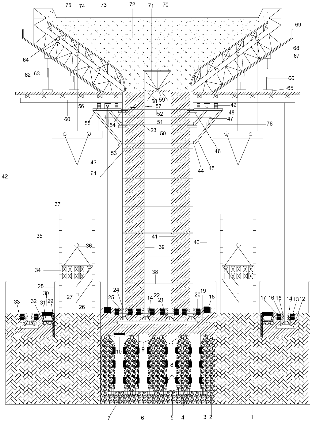 Composite Cantilever Formwork Support System and Construction Method of Cast-in-place Cover Beam for High Pier