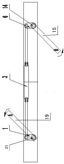Mine non-pressure air door linkage transmission mechanism