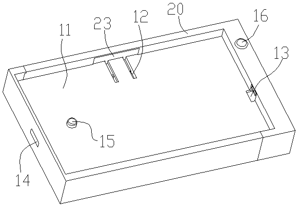 A charging bottom box capable of automatically docking with a mobile phone charging interface