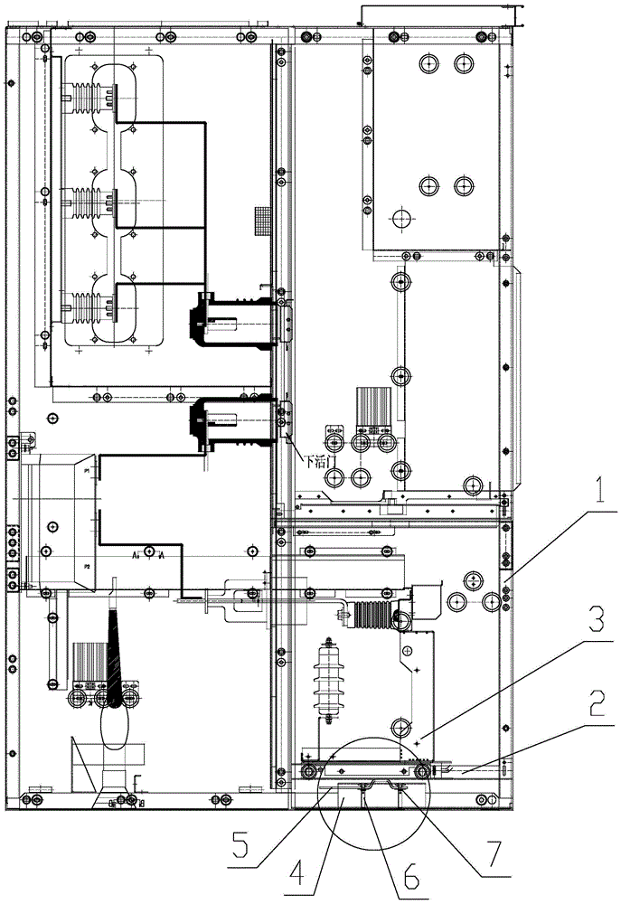 An electric control cabinet grounding installation board and an electric control cabinet