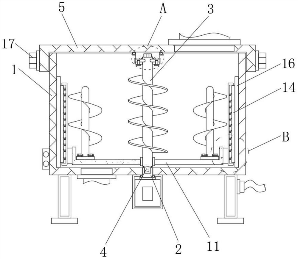 Paper pulp mixing device for toilet paper production