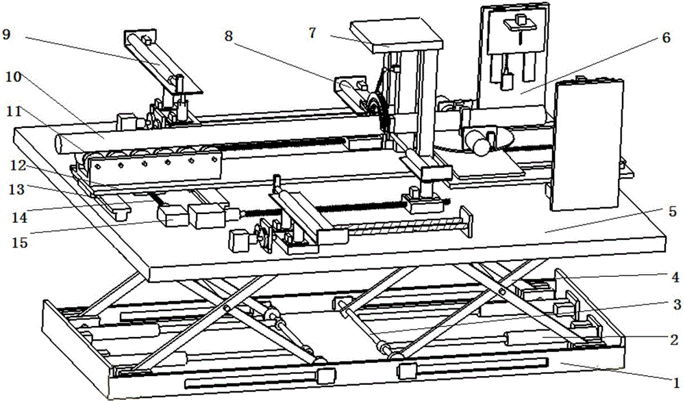 Clamping mechanism for equal-length glass tube batch production cutting devices