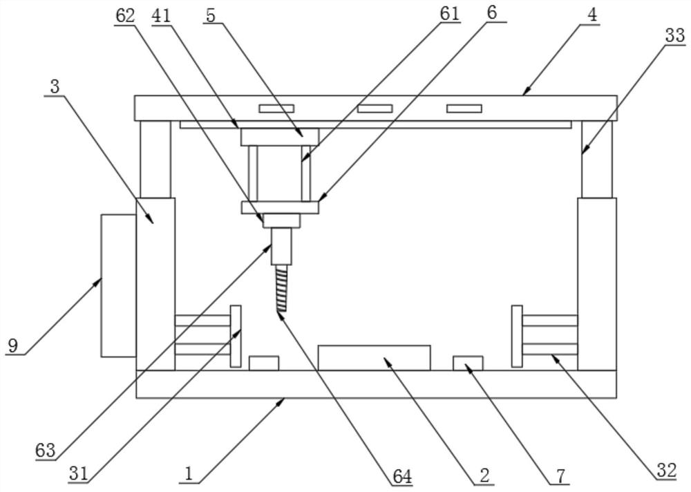 A drill die for processing through holes of U-shaped plates