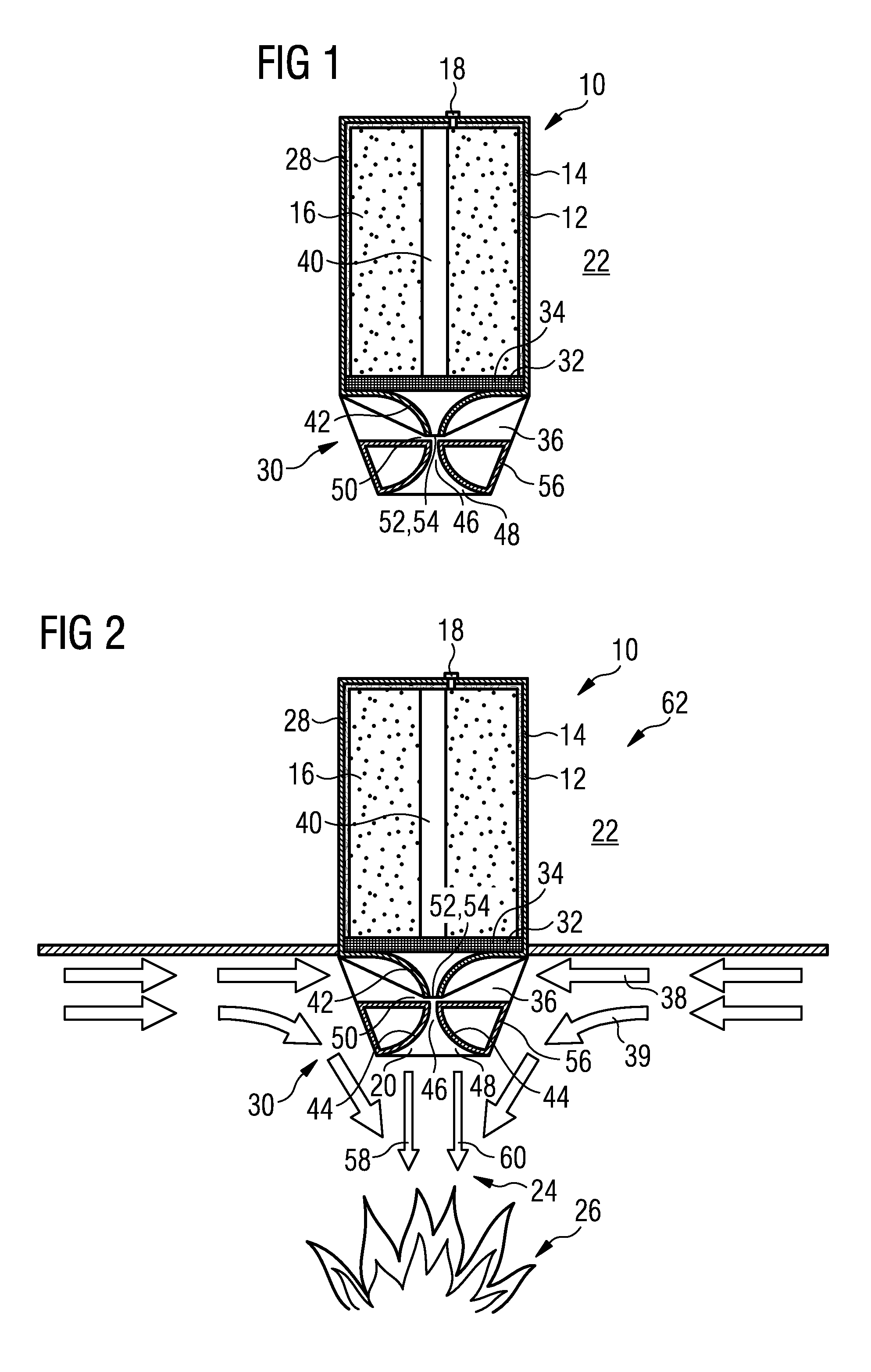 Solid propellant gas generator, extinguishing device, method for cooling a flowing mixture and method for extinguishing a fire