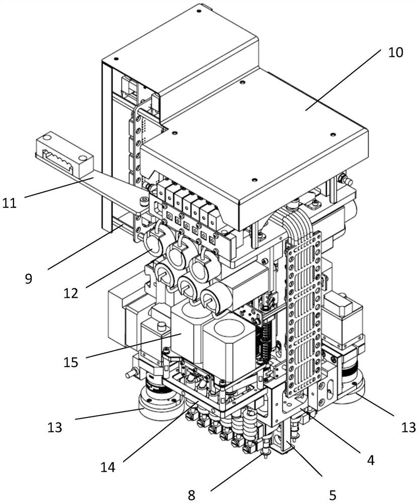 Double-row shaft rod chip mounting head