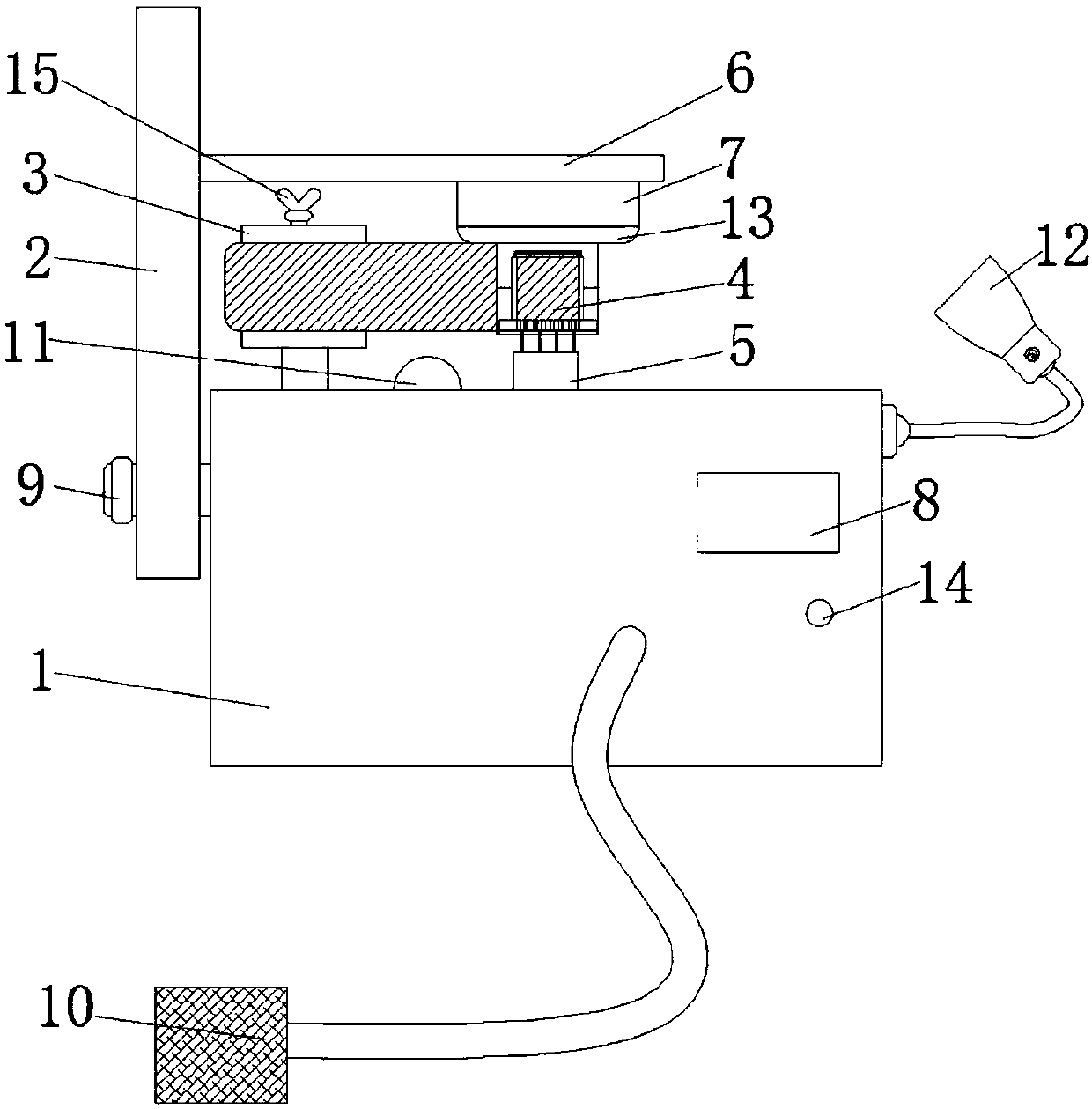 Working method of rubber wrapping device with air exhausting function used for cable processing