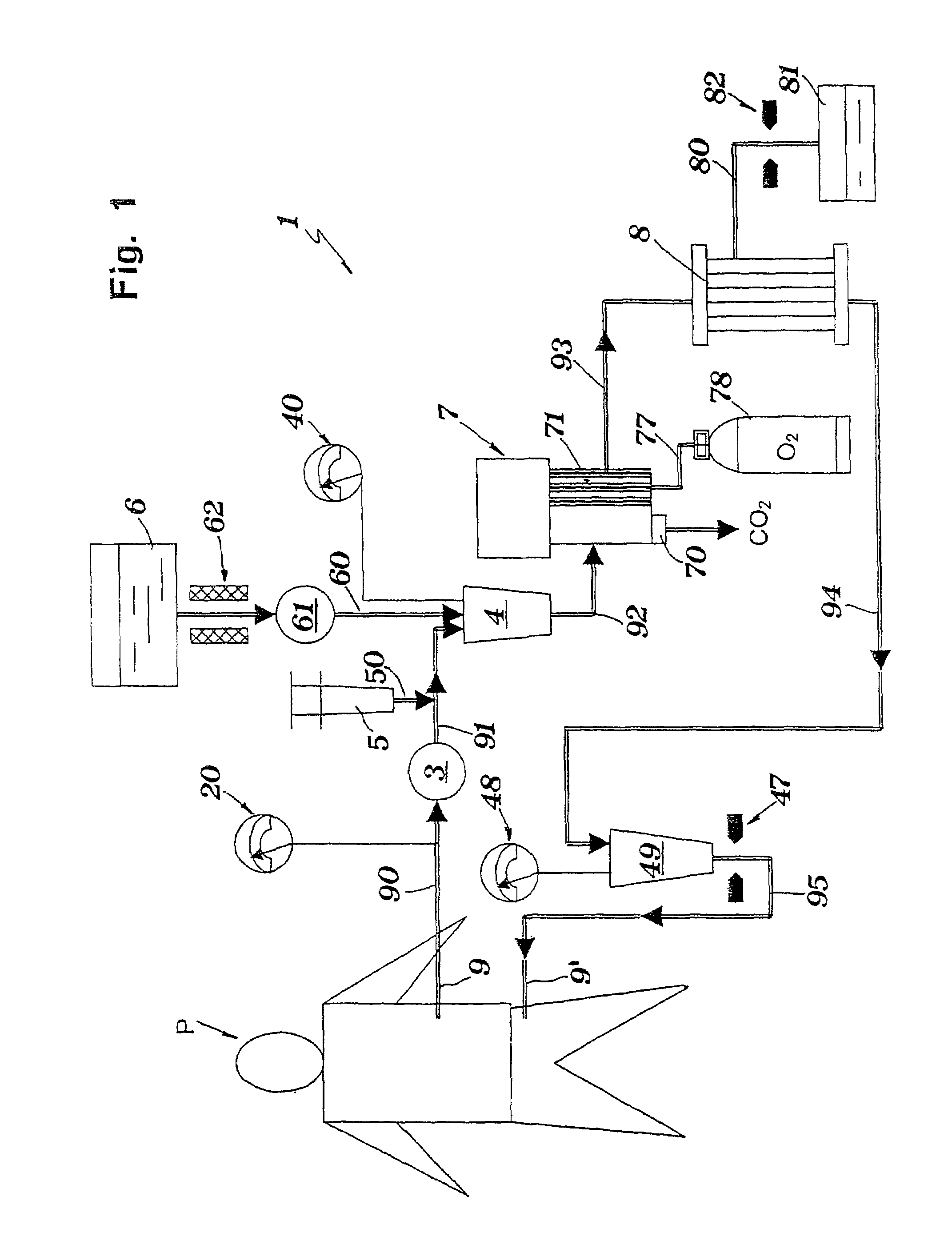 Apparatus and method for the treatment of blood