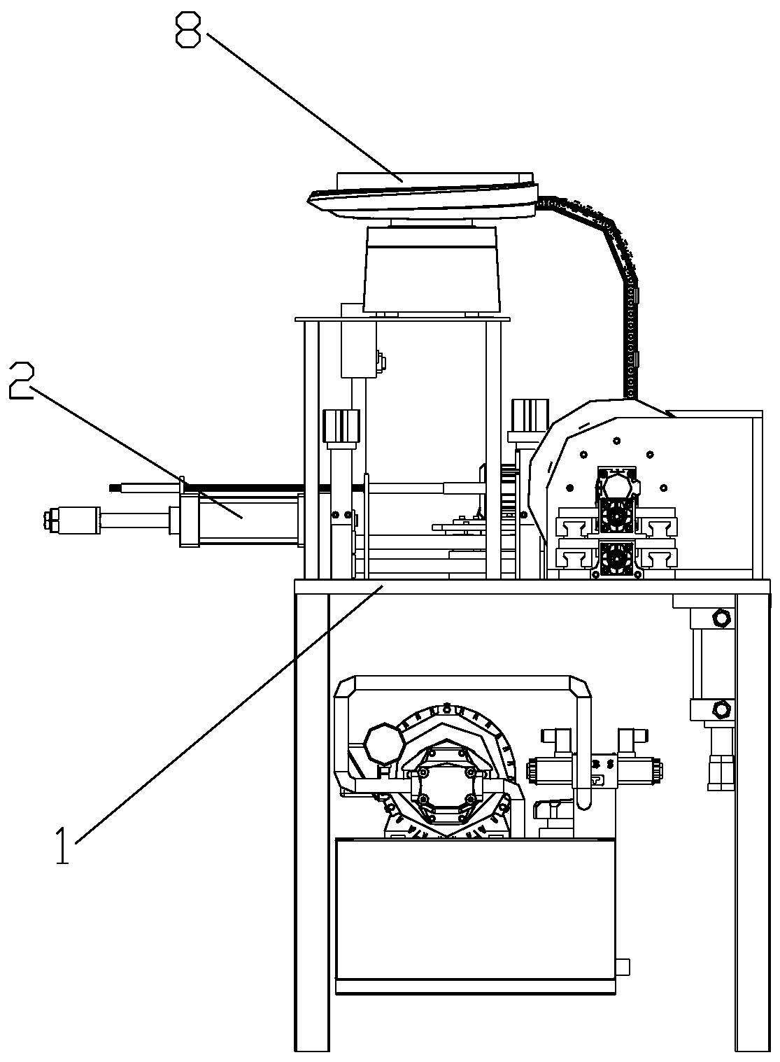 An automatic steel wire brush machine