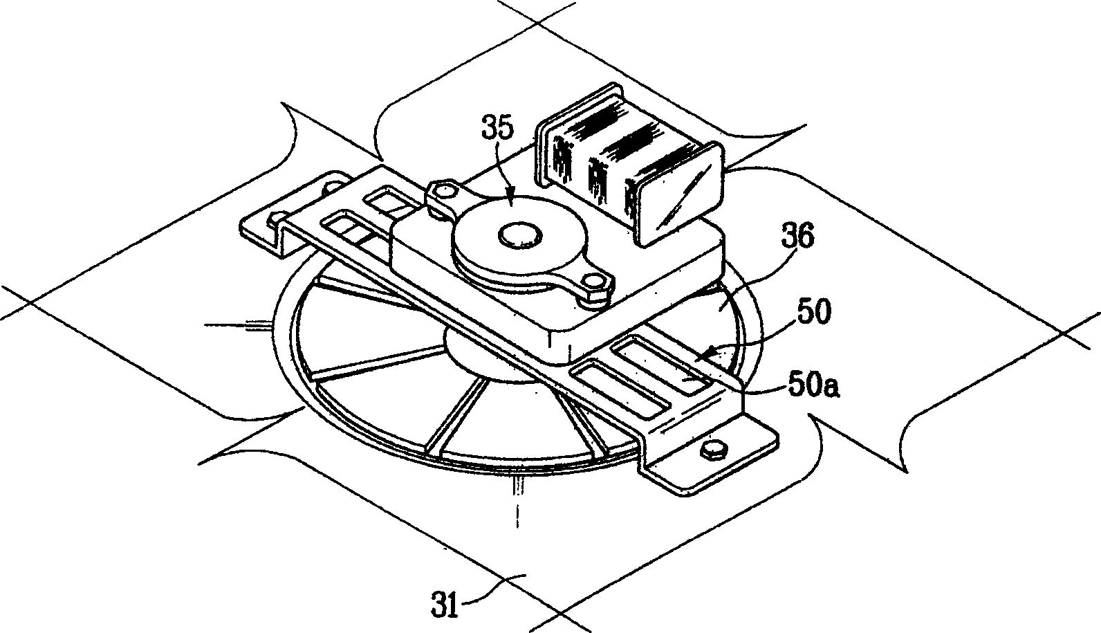 Convection portion structure of convection electronic microwave oven
