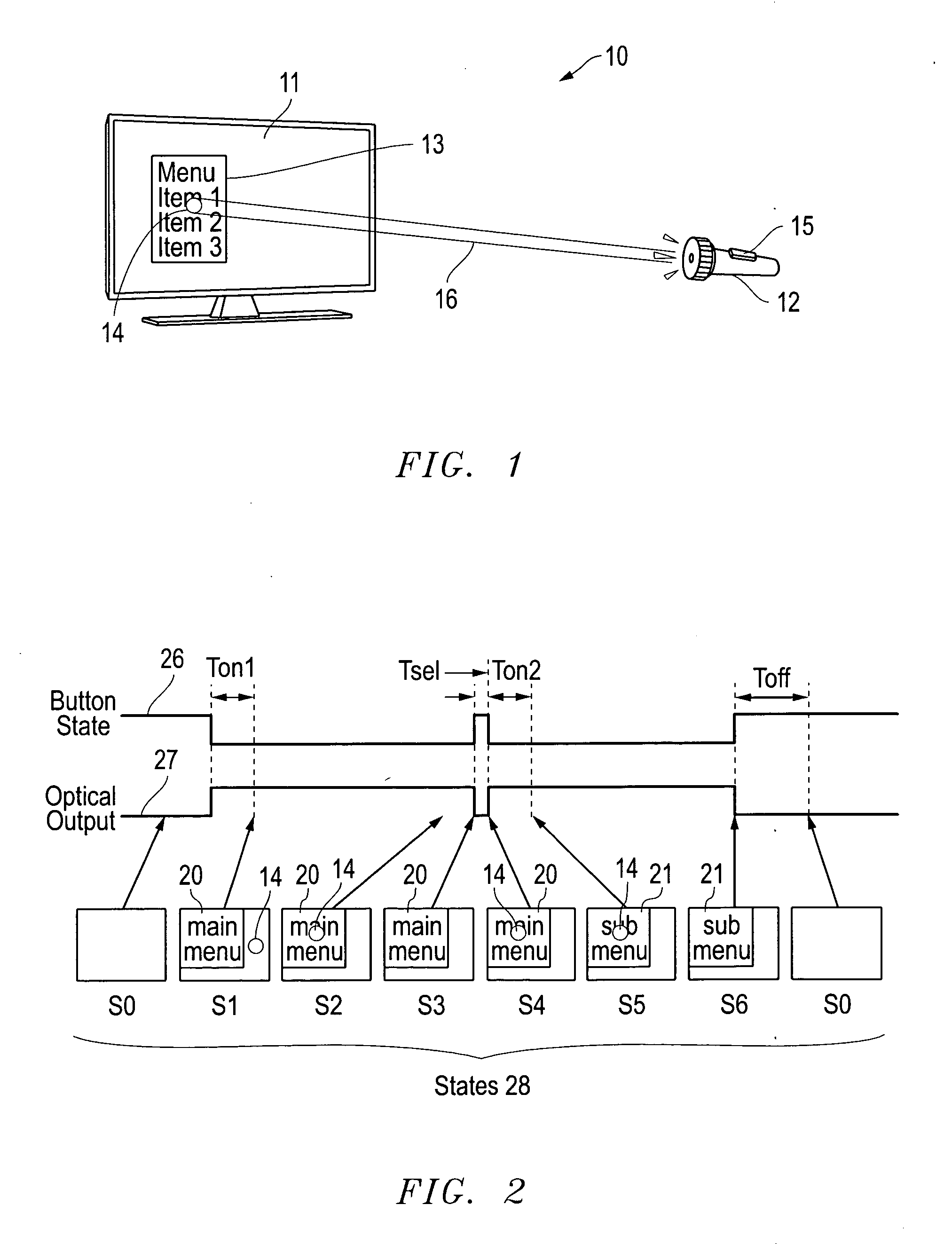 Display and optical pointer systems and related methods