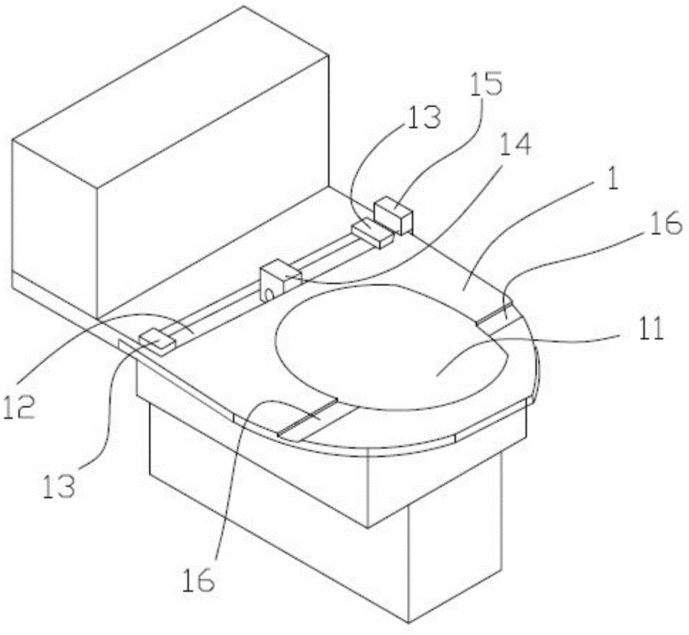 Toilet with tightening and expanding structure