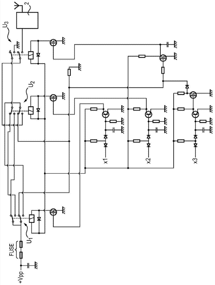 A circuit that cuts off power with a relay and a fuse