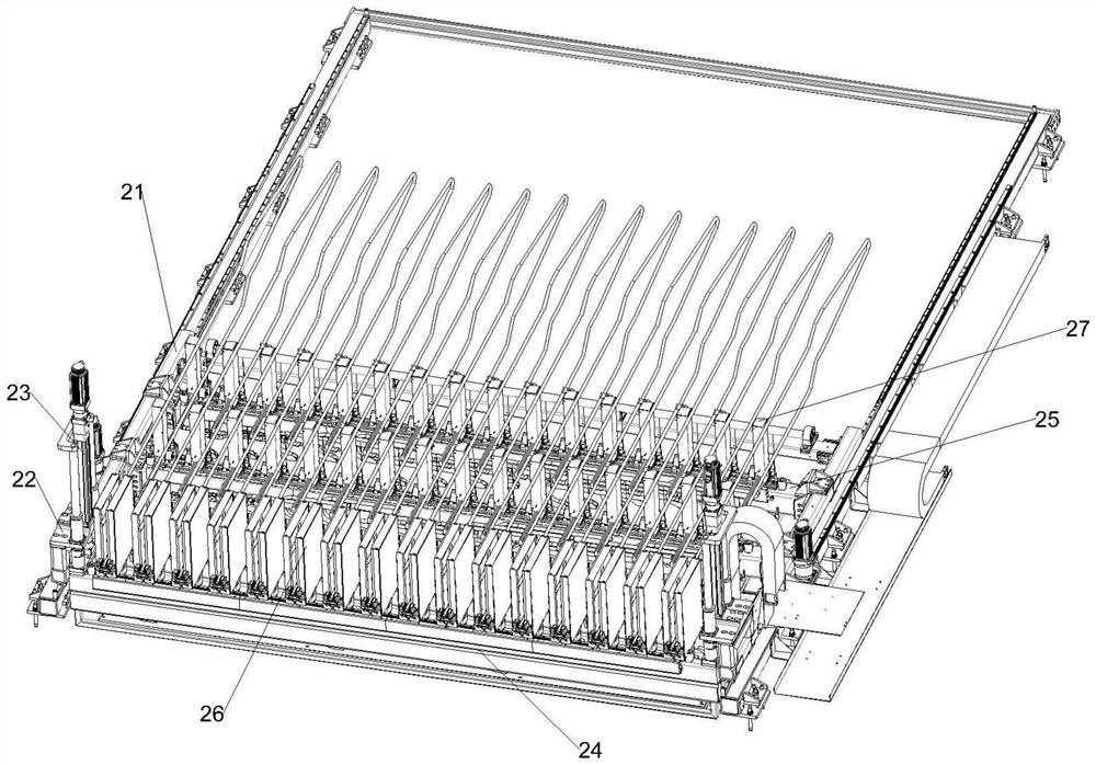 Machine for conveying multiple U-shaped steel bars