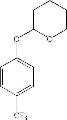 Derivatives of 4-(trifluoromethyl)-phenol and 4-(trifluoromethylphenyl)-2-(tetrahydropyranyl) ether and method for producing the same