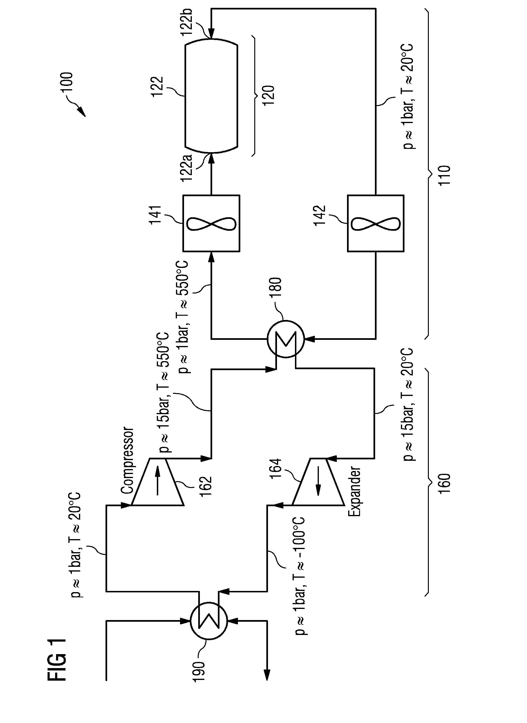 Thermal energy storage and recovery system comprising a storage arrangement and a charging/discharging arrangement being connected via a heat exchanger