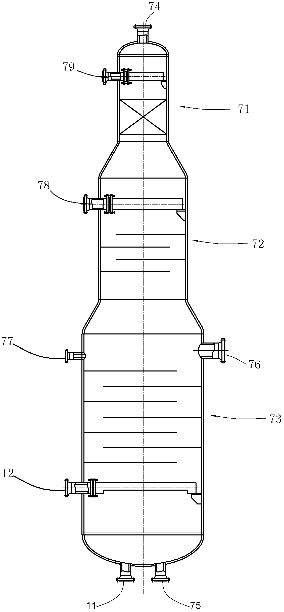 Condensed fluid stripping method matched with CO transforming device