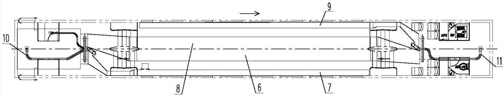 Air supply system of railway double-deck coach