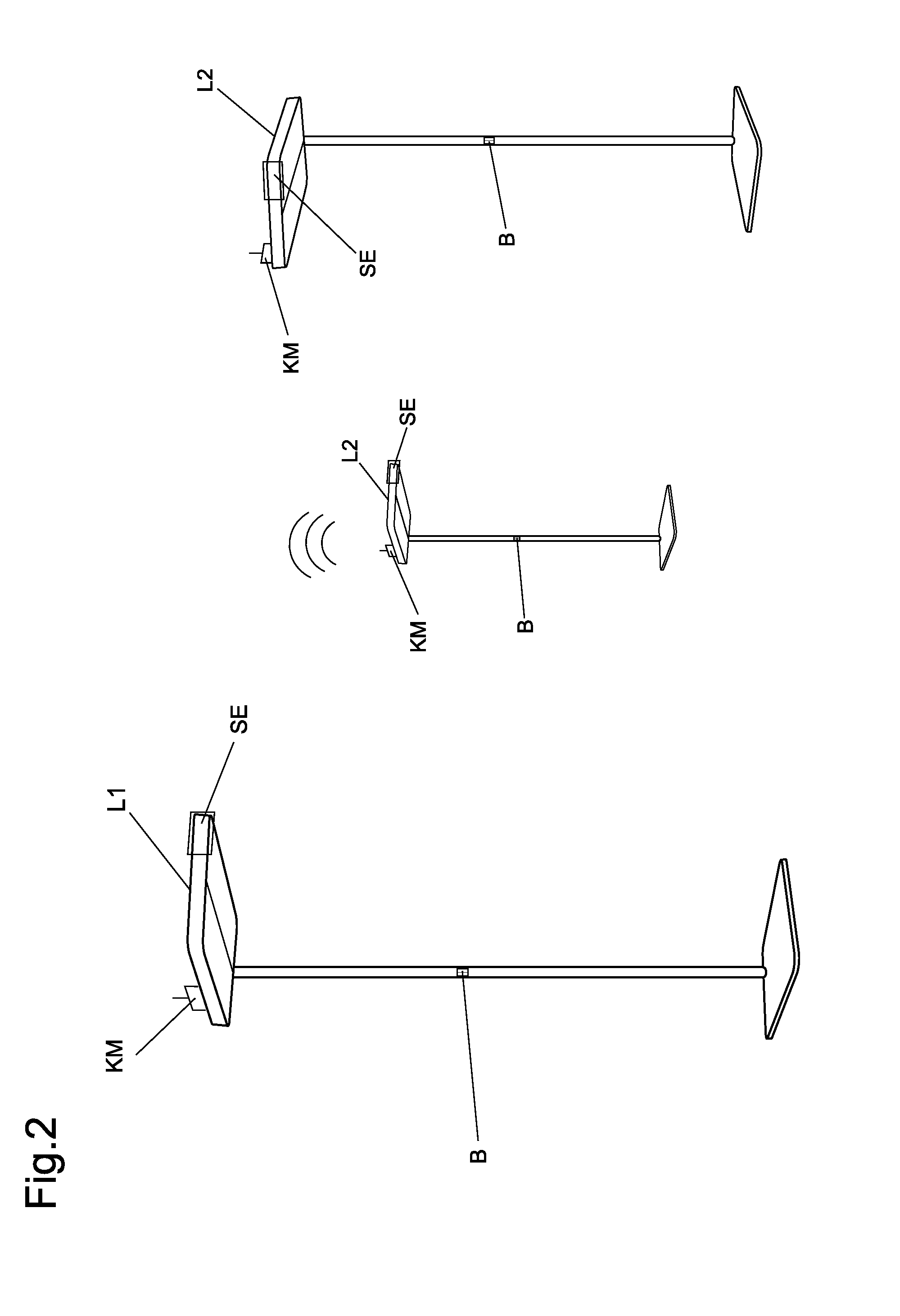 Intelligent lighting device with multiple luminaires, in particular free-standing luminaires or desk-mounted luminaires and a method for operating a lighting device of this type