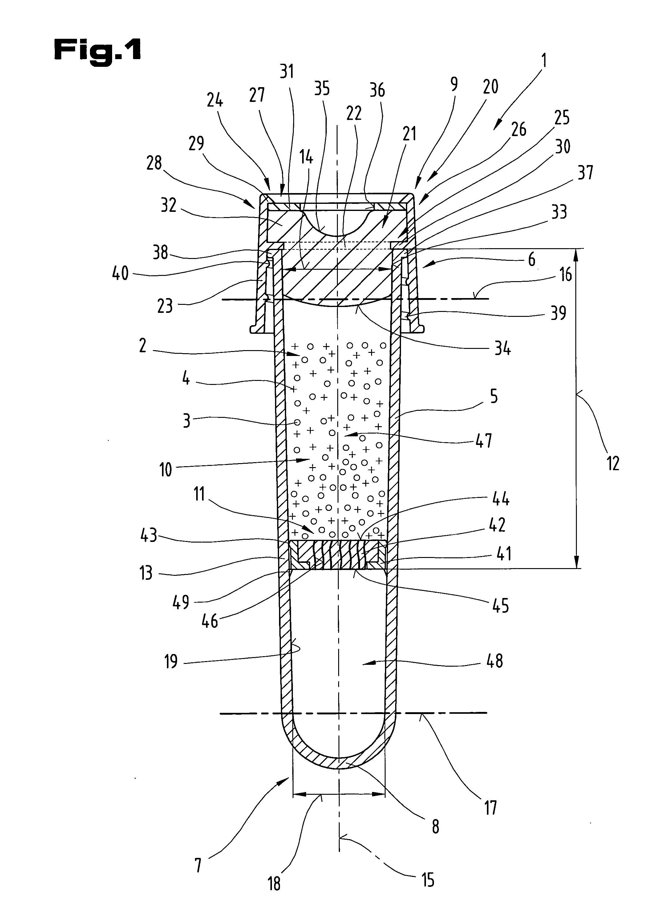 Separating device, holding device and method for separation