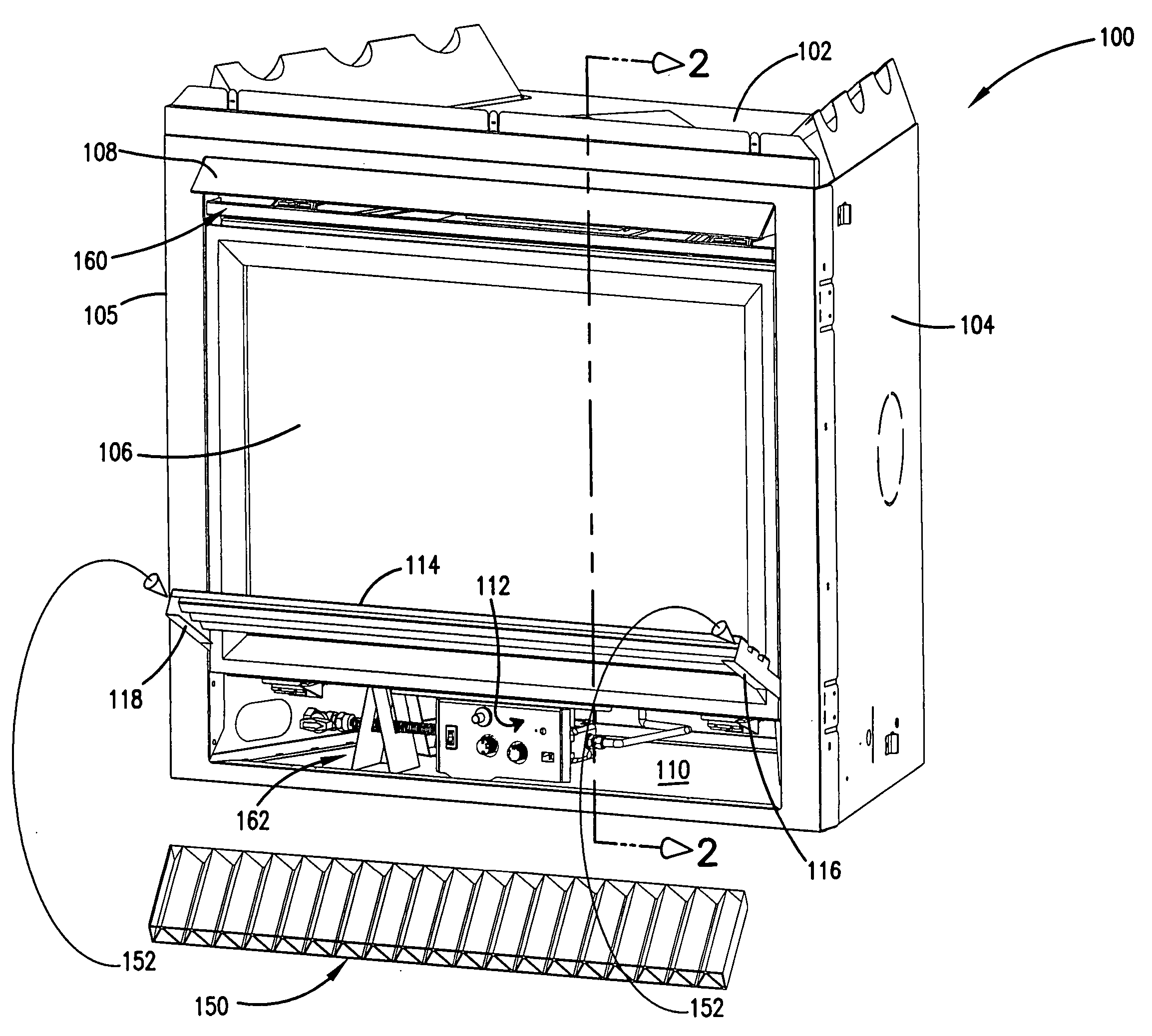 Air filtration and sterilization system for a fireplace