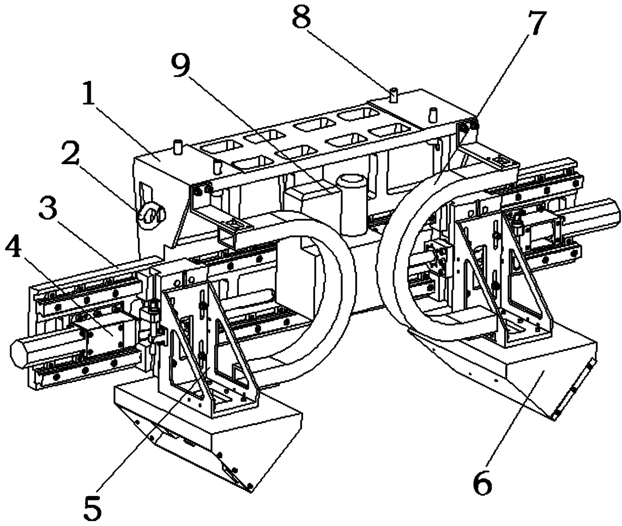 Fully-automatic non-contact rail contour detecting device