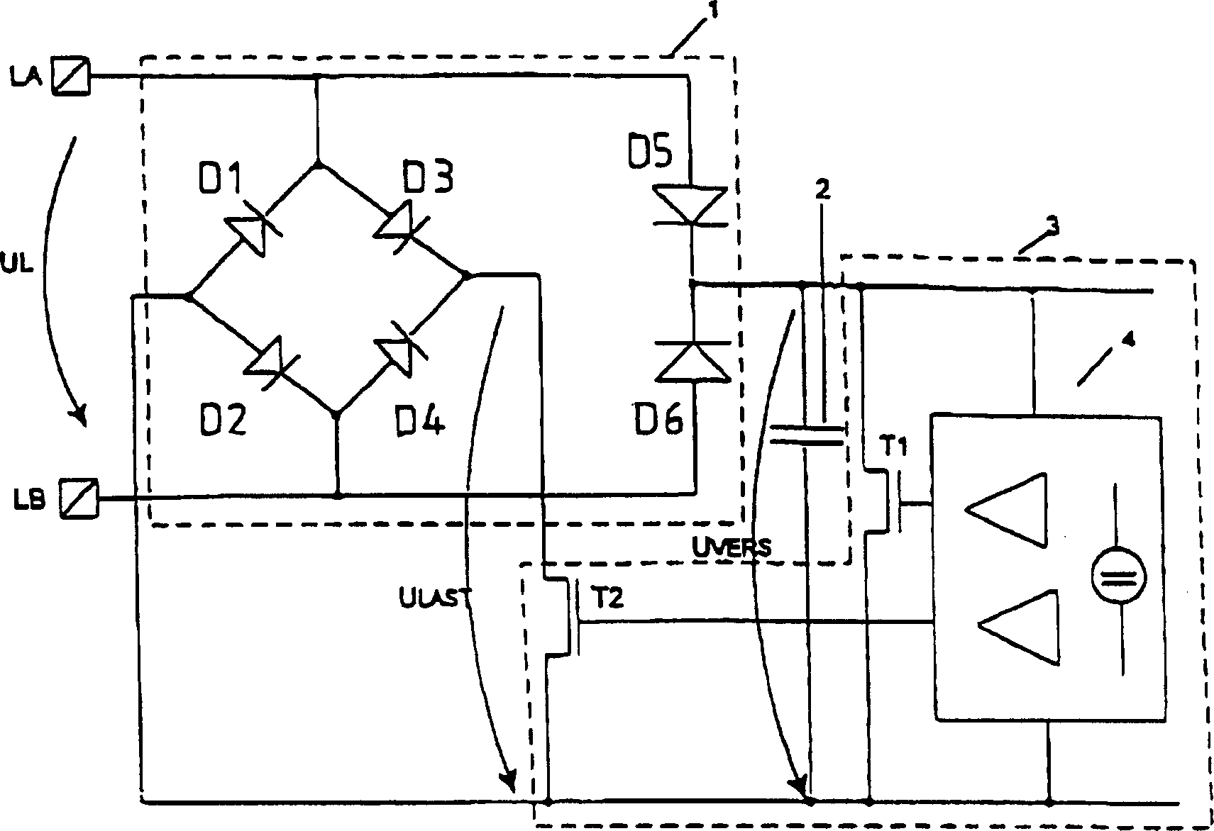 Supply voltage processing circuit and data carrier with supply voltage processing circuit