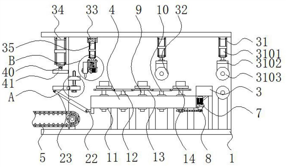 Hydraulic plate bending machine with feeding anti-skid structure