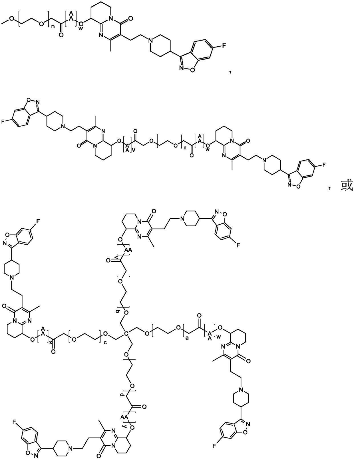 A kind of paliperidone polyethylene glycol conjugated prodrug and its preparation